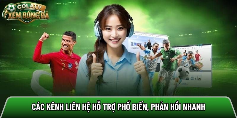 Các kênh liên hệ hỗ trợ phổ biến, phản hồi nhanh