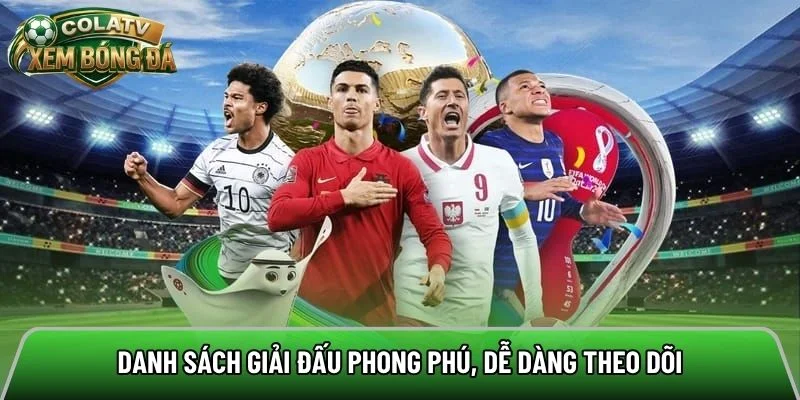 Giới thiệu các giải đấu phong phú, dễ dàng theo dõi